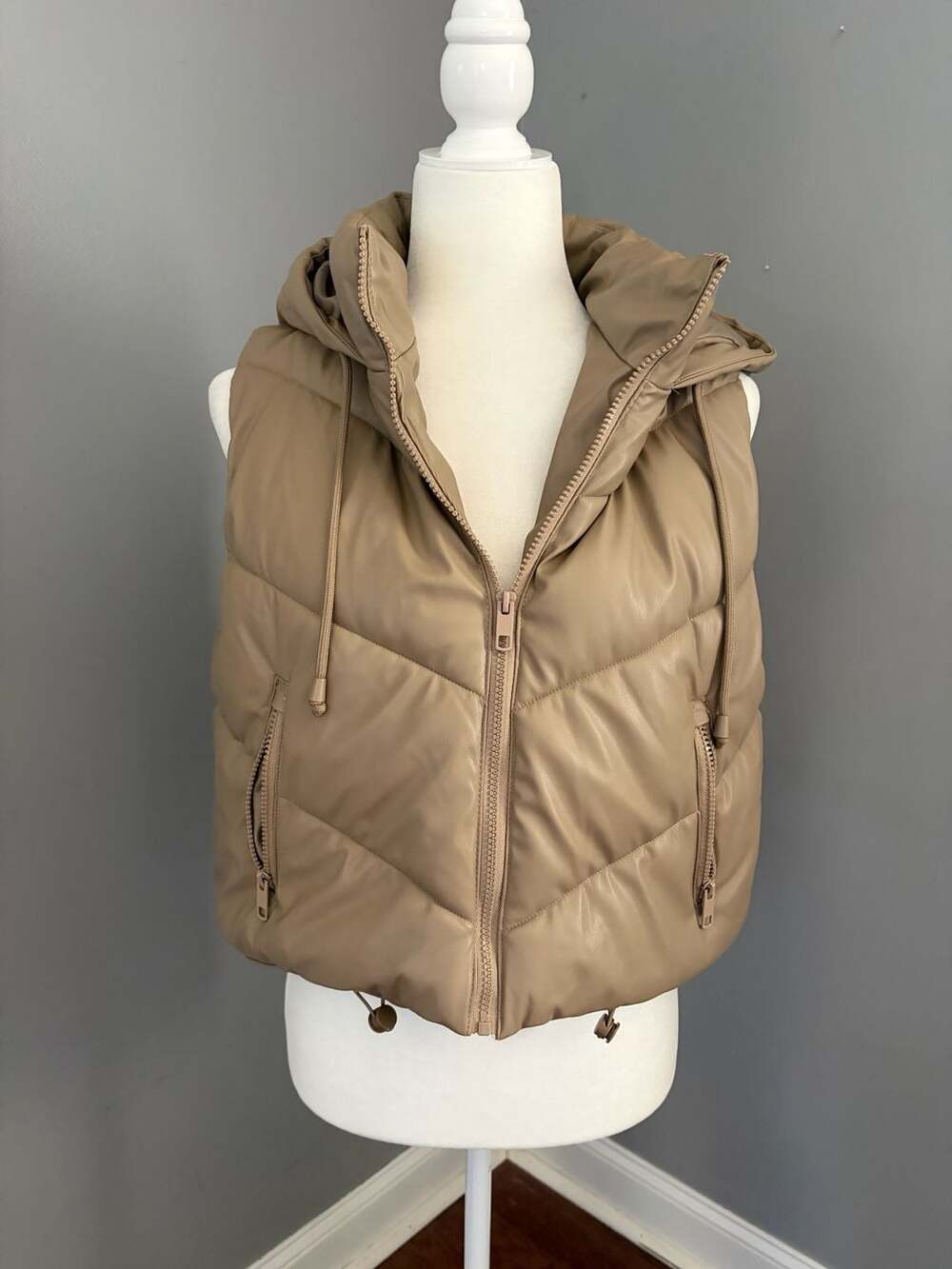 Love Tree Hooded Puffer Vest